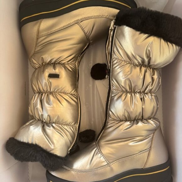 Pajar Shoes - Pajar Zip Up Gold Boots